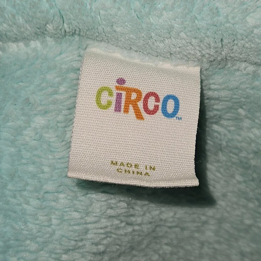 Circo Blue Flowers Fleece Baby Blanket Yellow Aqua Pink White 27x29